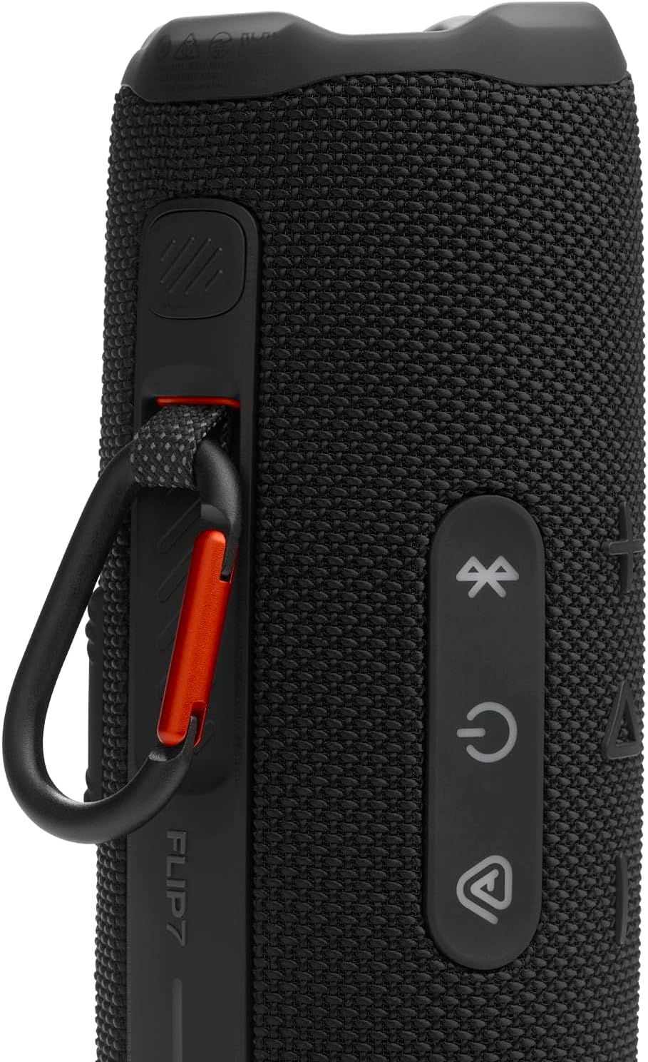 JBL Flip 7, Portable Speaker, Bluetooth Compatible, IP68 Dustproof, Waterproof, USB-C & App Compatible, Lanyard & Carabiner Included, AURA CAST Multi-Speaker Connection, Black, JBLFLIP7BLK