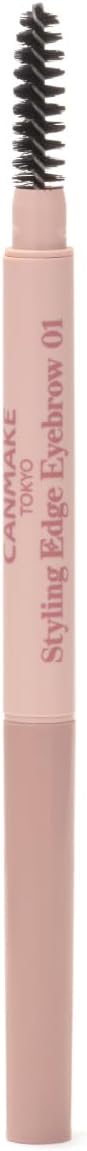 Canmake Styling Edge Eyebrow Pencil Thin Lead with Brush 01 Natural Brown