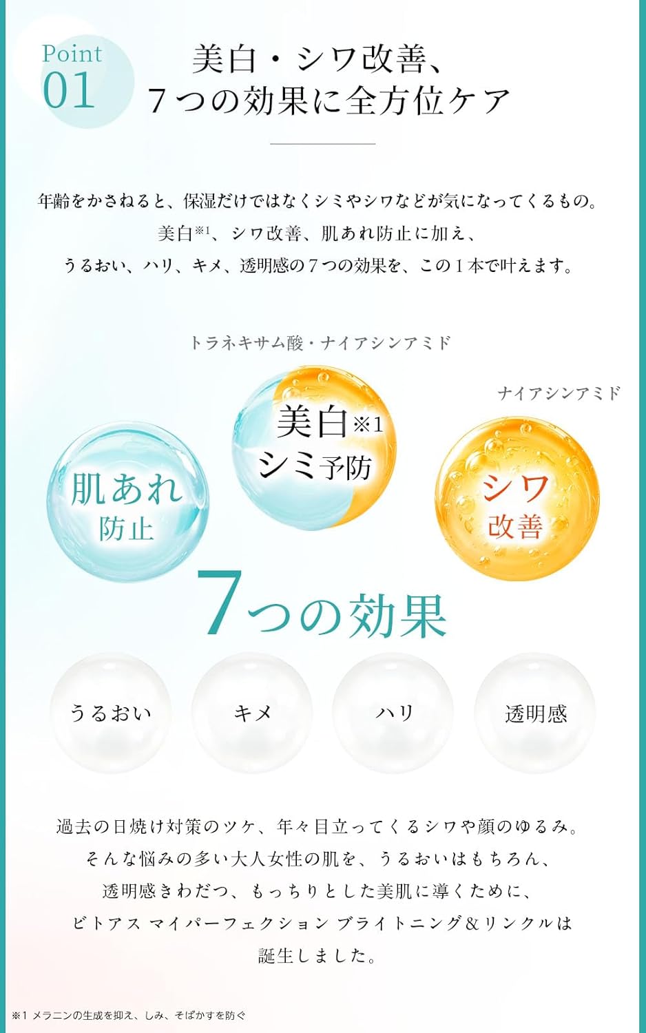 Suntory Official Vitoas My Perfection Brightening & Wrinkle Quasi Drug, 4.2 fl oz (120 ml)