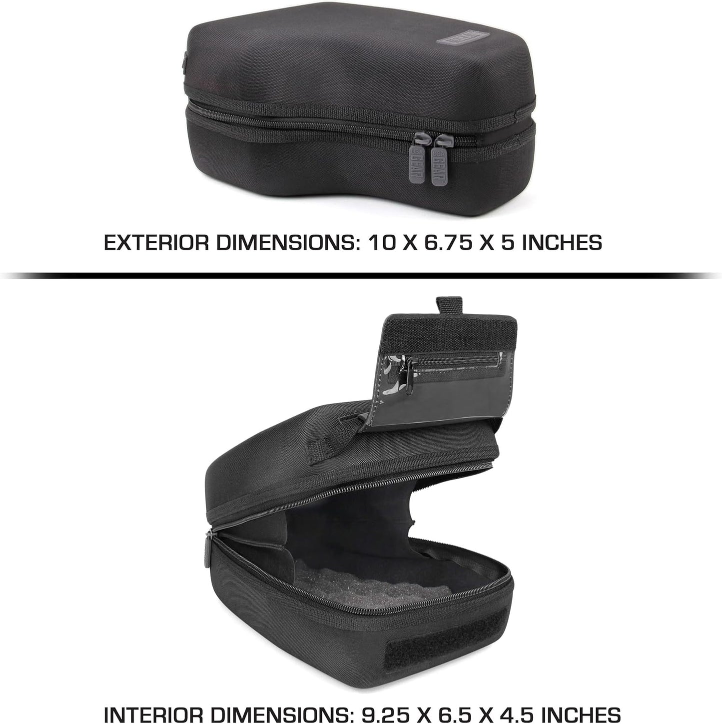 USA Gear Quick Access DSLR Hard Shell Camera Case Molded EVA Protection Padded Interior Holster with Belt Loop and Rubber Coated Handle - Fits Nikon, Canon, Pentax, Olympus and More,, Black - Zoom