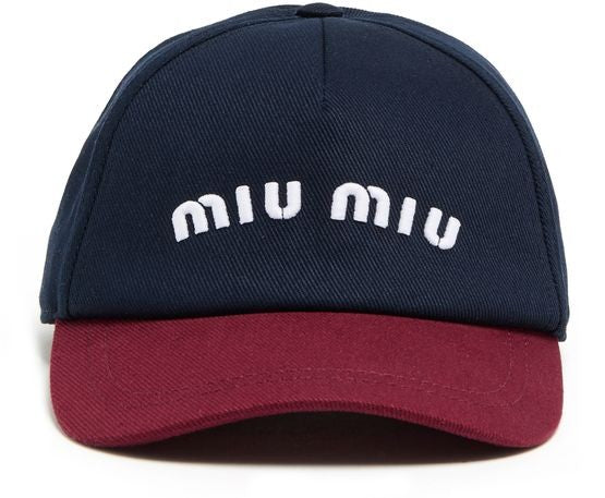 MIU MIU コットン ベースボールキャップ - Image 3