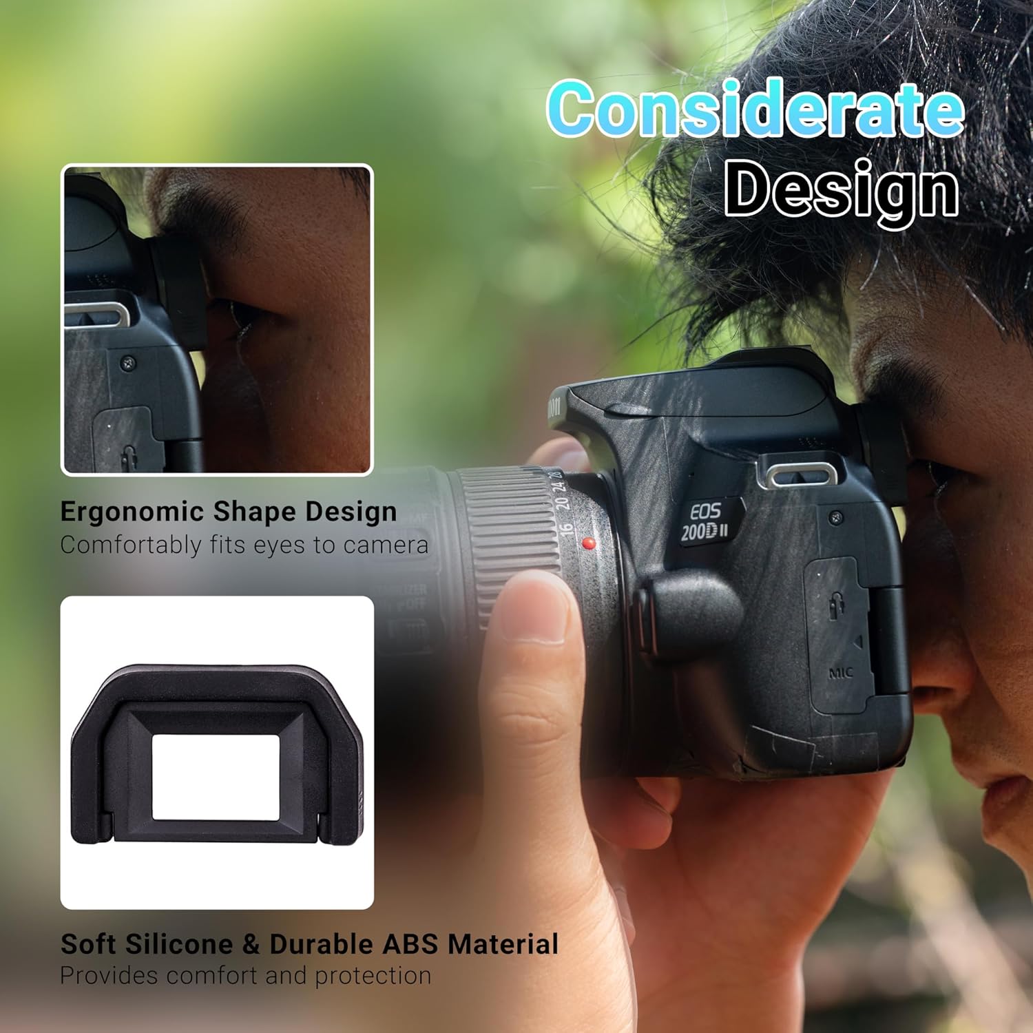 JJC EC-1 Eyecup 2 Pieces for Canon Kiss X3 X4 X5 X6i X7i F X50 Ef Compatible