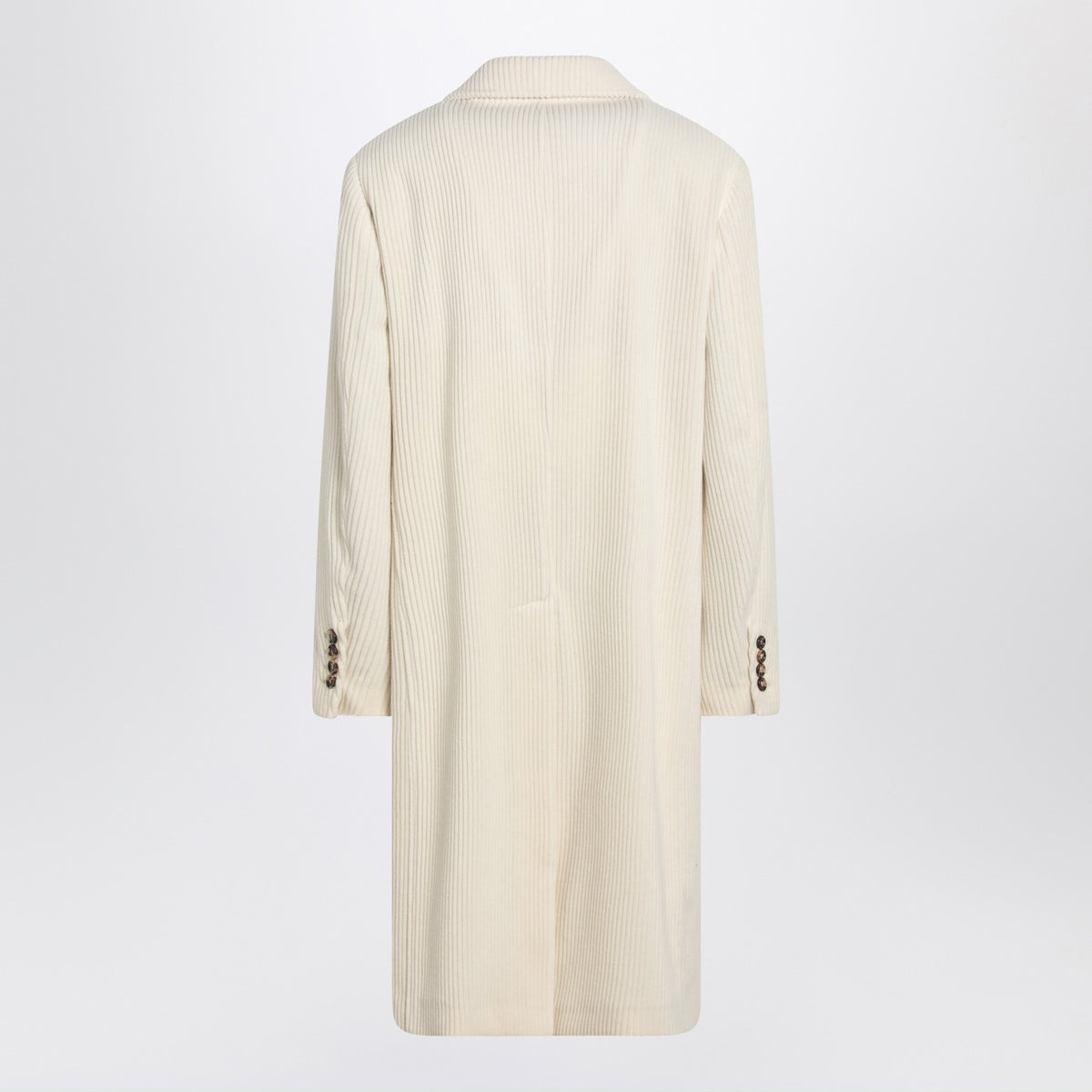 Brunello Brunello Cucinelli Ivory Corduroyコート - Image 3