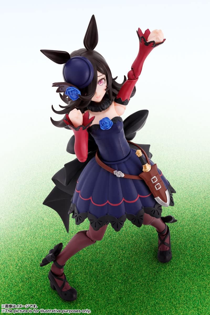 S.H. Figuarts Uma Musume Pretty Derby Rice Shower, Approx. 4.7 inches (120 mm), ABS & PVC Pre-painted Action Figure