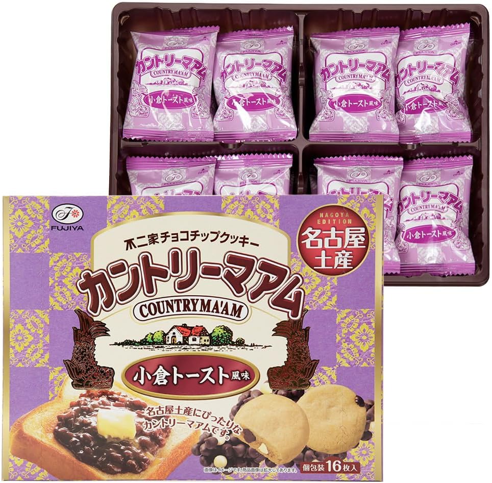 Fujiya Nagoya Limited Country Mam Ogura Toast Flavor, Pack of 16