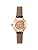 Seiko Watch PRESAGE Cocktail Time Mechanical Automatic (Hand Winding Included) for Women, Dial: Pink & Light Yellow Grade/Band: Light Brown/Case: Pink Gold