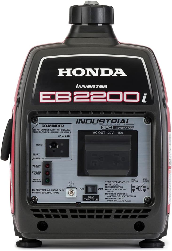 Honda 664290 EB2200i 120V 2200 Watt 0.95 Gallon Portable Industrial Inverter Generator with Joint Reminder