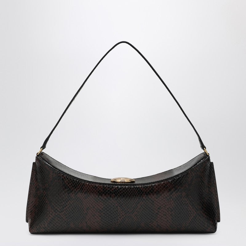 Jacquemus Jacquemus Embossed Python Effect Leather Ovalo Clutch - Image 3