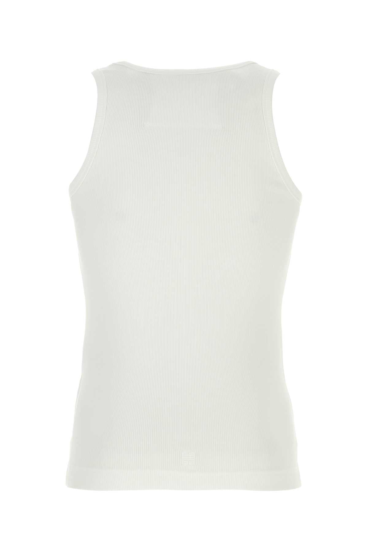 Givenchy Givenchy White Stretch Cotton Tank Top - Image 3