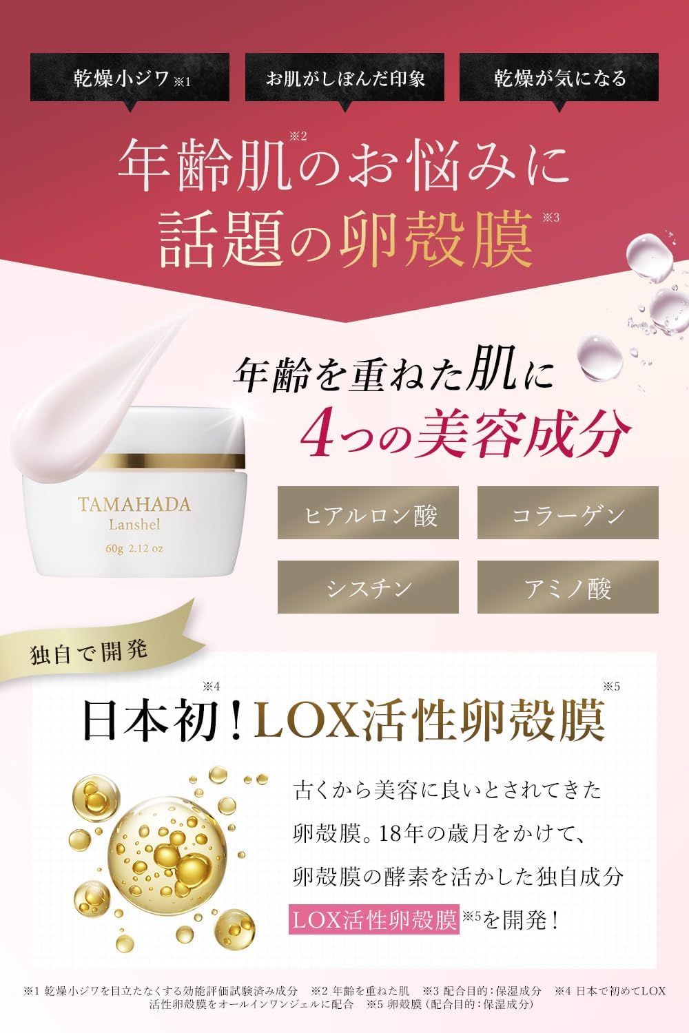 Sonyando Pearl Skin Rancel All-in-One Gel, Egg's Power, Provides Firm and Elastic Skin Moisturizing, Milky Lotion, Lotion, Cream, Vitamin C, Coenzyme Q10, Placenta Extract, Eggshell Membrane (2.1 oz