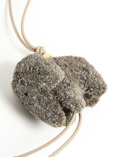 LOEWE Elephant bag charm in raffia and calfskin - Image 3