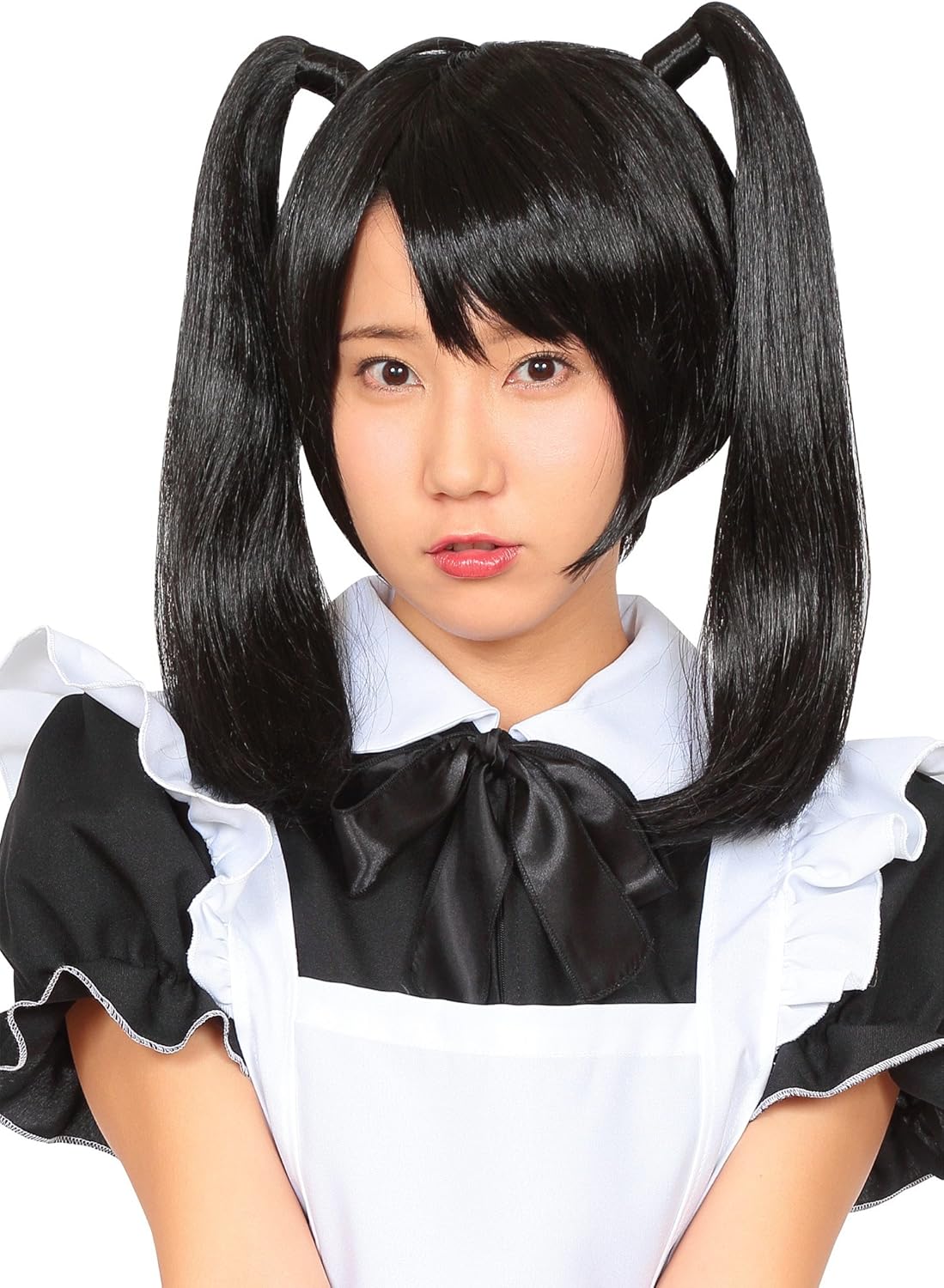 クリアストーン(Clearstone) カツランド コスプレ ハロウィン カツラ 黒髪ツインテール ユニセックス ブラック