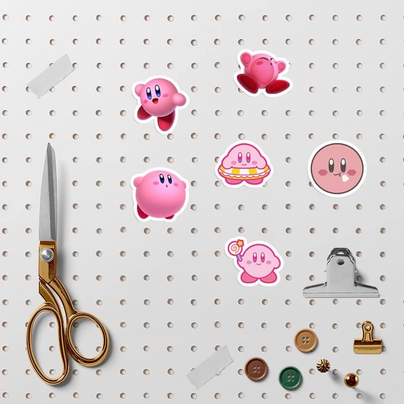 Kirby Sticker Collection Sticker Set, Anime, Cartoon Stickers, Cute, Notebook, Children's Seal, Waterproof PVC Stickers, Character Goods, Popular, Pictures, Gift, DIY Decoration, Letter, Mobile Phone