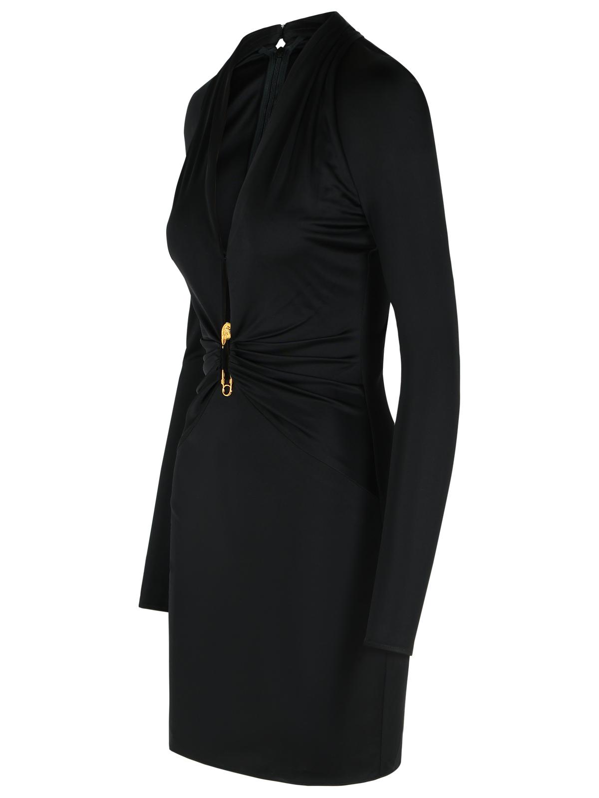 Versace ヴェルサーチブラックビスコースドレス - Image 3