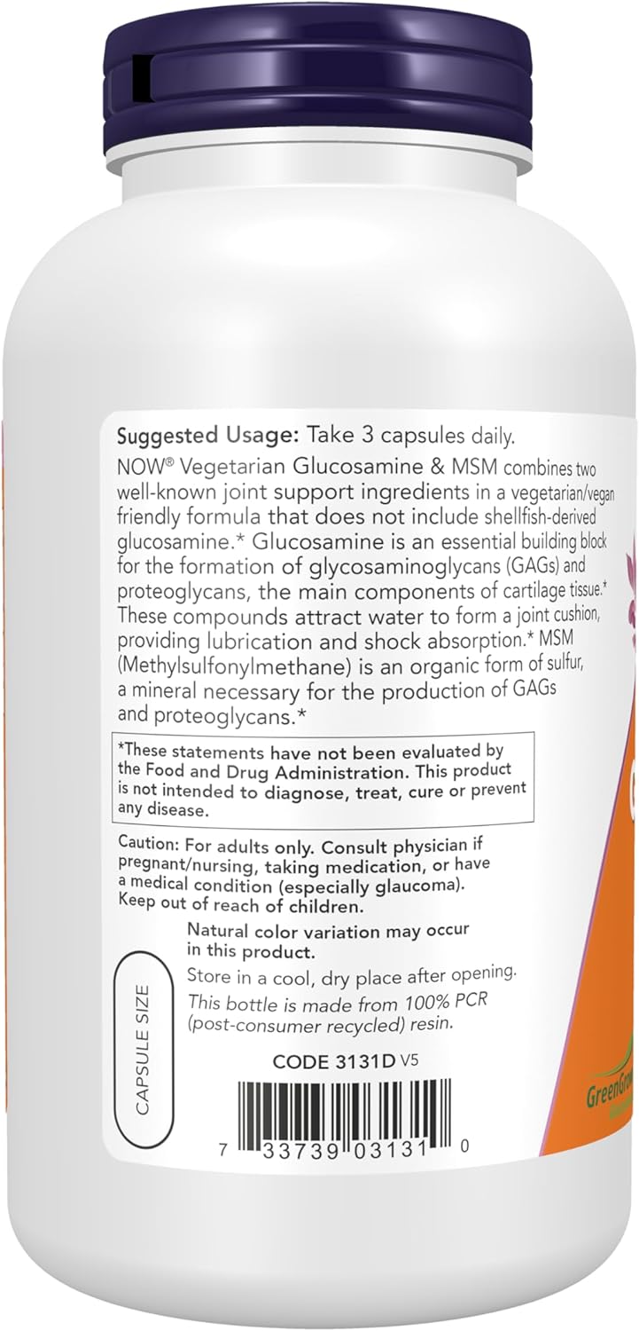 Vegetarian Glucosamine & MSM 240 Capsules