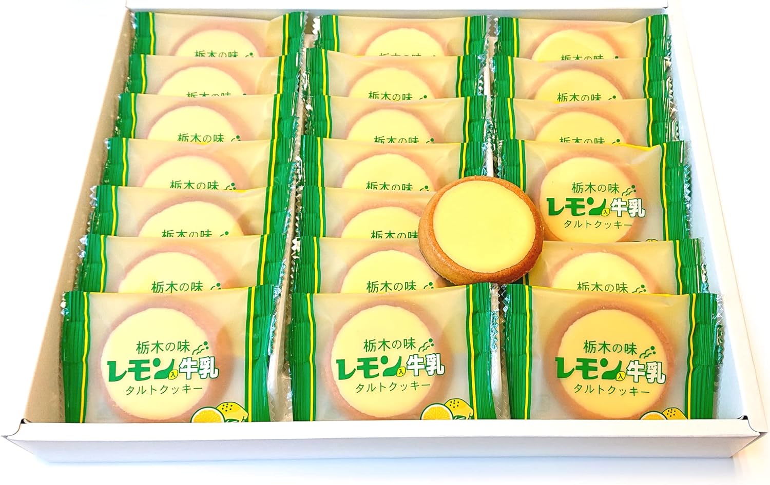 Tochigi Flavor Lemon Milk Tart Cookies, Pack of 21, Lemon Flavor