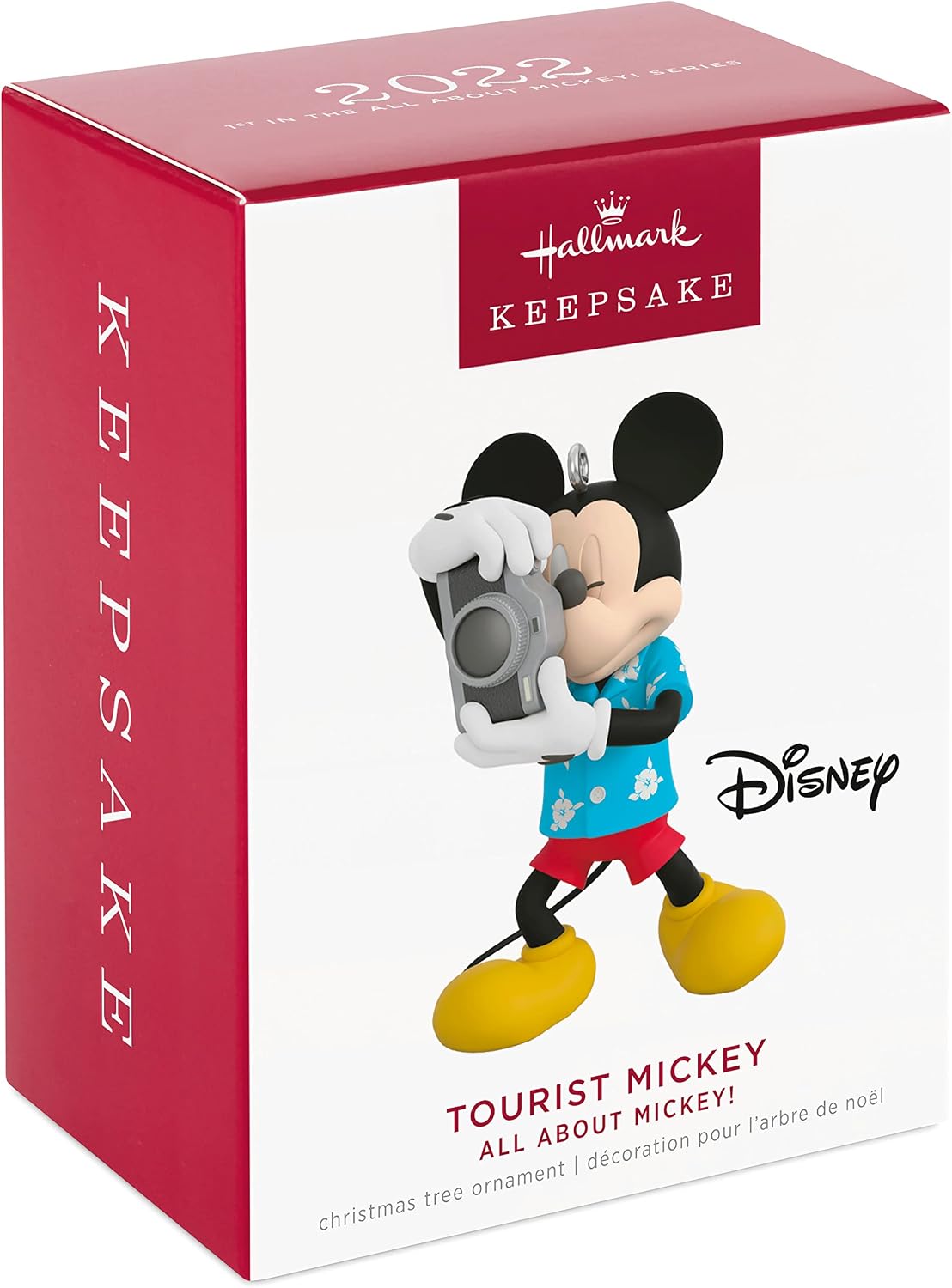Hallmark Keepsake Adorno de Navidad de plástico 2022, Disney Todo sobre Mickey! Turista Mickey