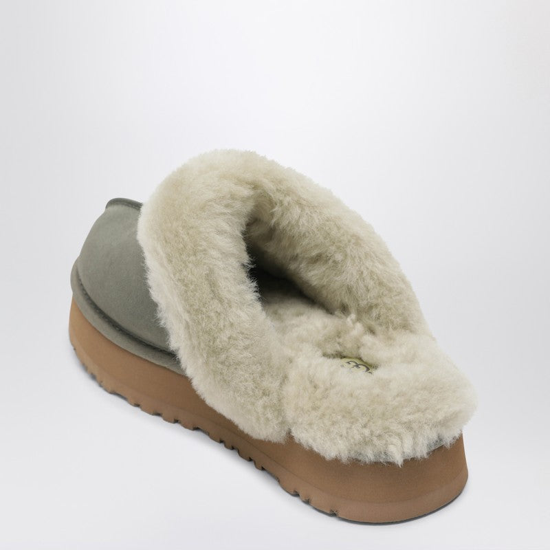 Ugg Ugg Disquette Moss Green Eather Slip Ons - Image 3