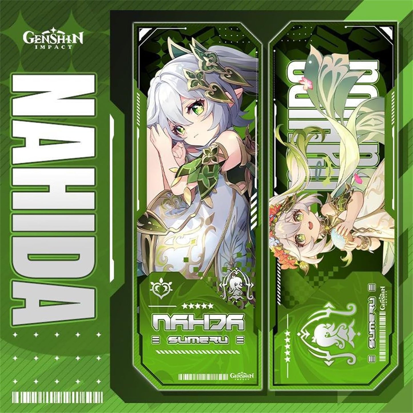 Harajin Freena Goods Water God Lucky Bag Set Badge Acrylic Stand Wall Hanging Birthday Present (Nahida)