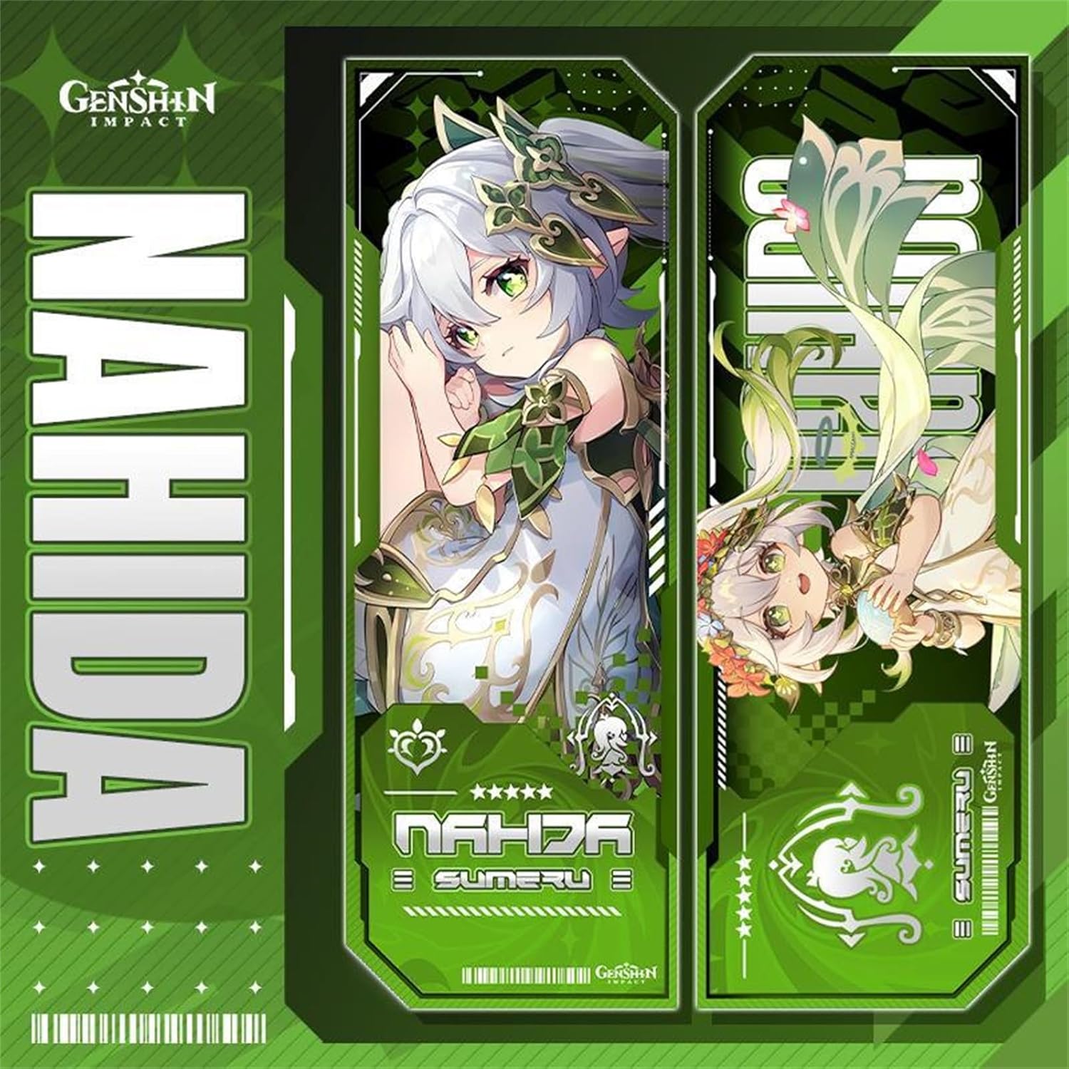 Harajin Freena Goods Water God Lucky Bag Set Badge Acrylic Stand Wall Hanging Birthday Present (Nahida)