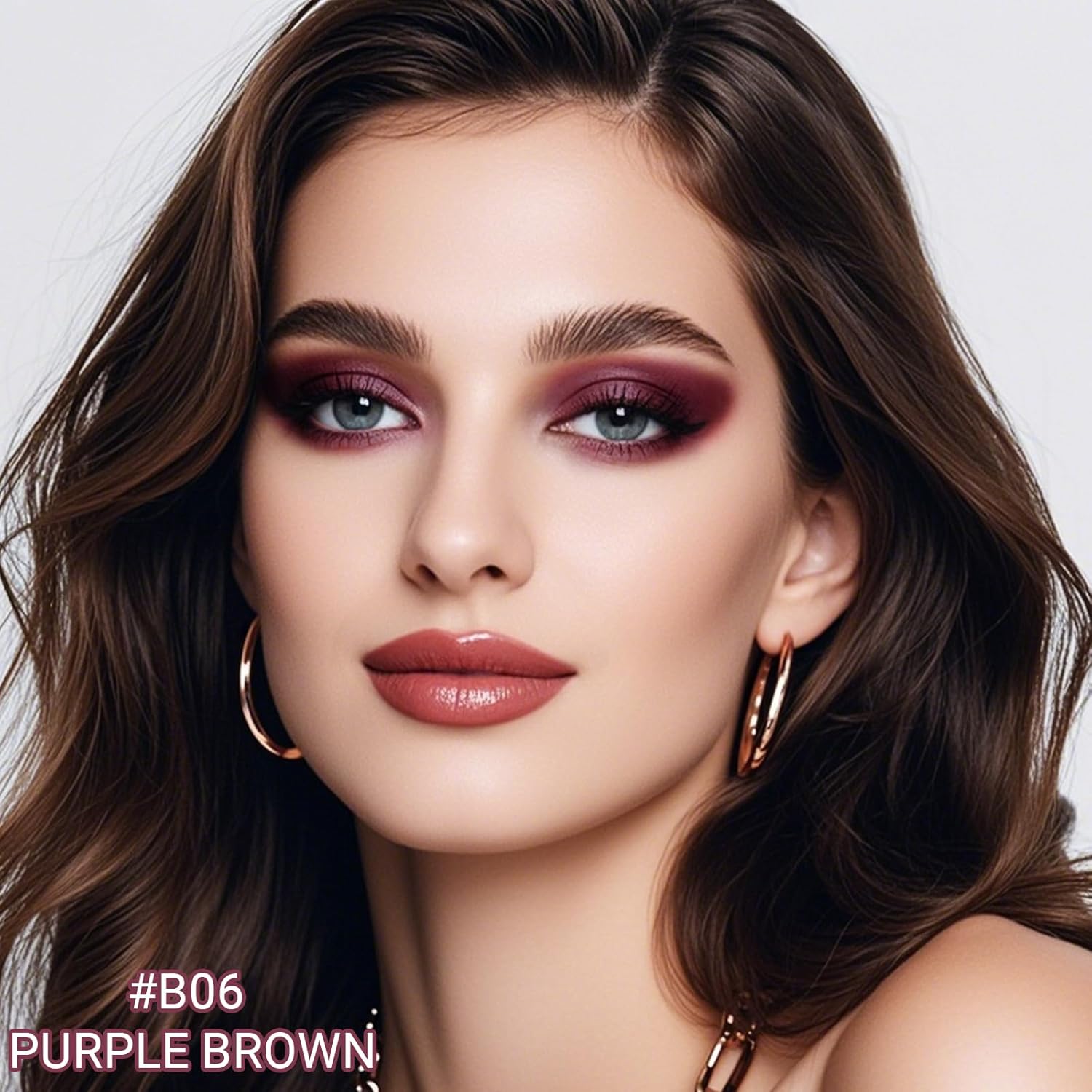Erinde - Barra de sombra de ojos brillante impermeable, sombra de ojos en barra de crema marrón púrpura, lápiz de sombra de ojos en polvo de larga duración, a prueba de arrugas, sombra de ojos cremosa