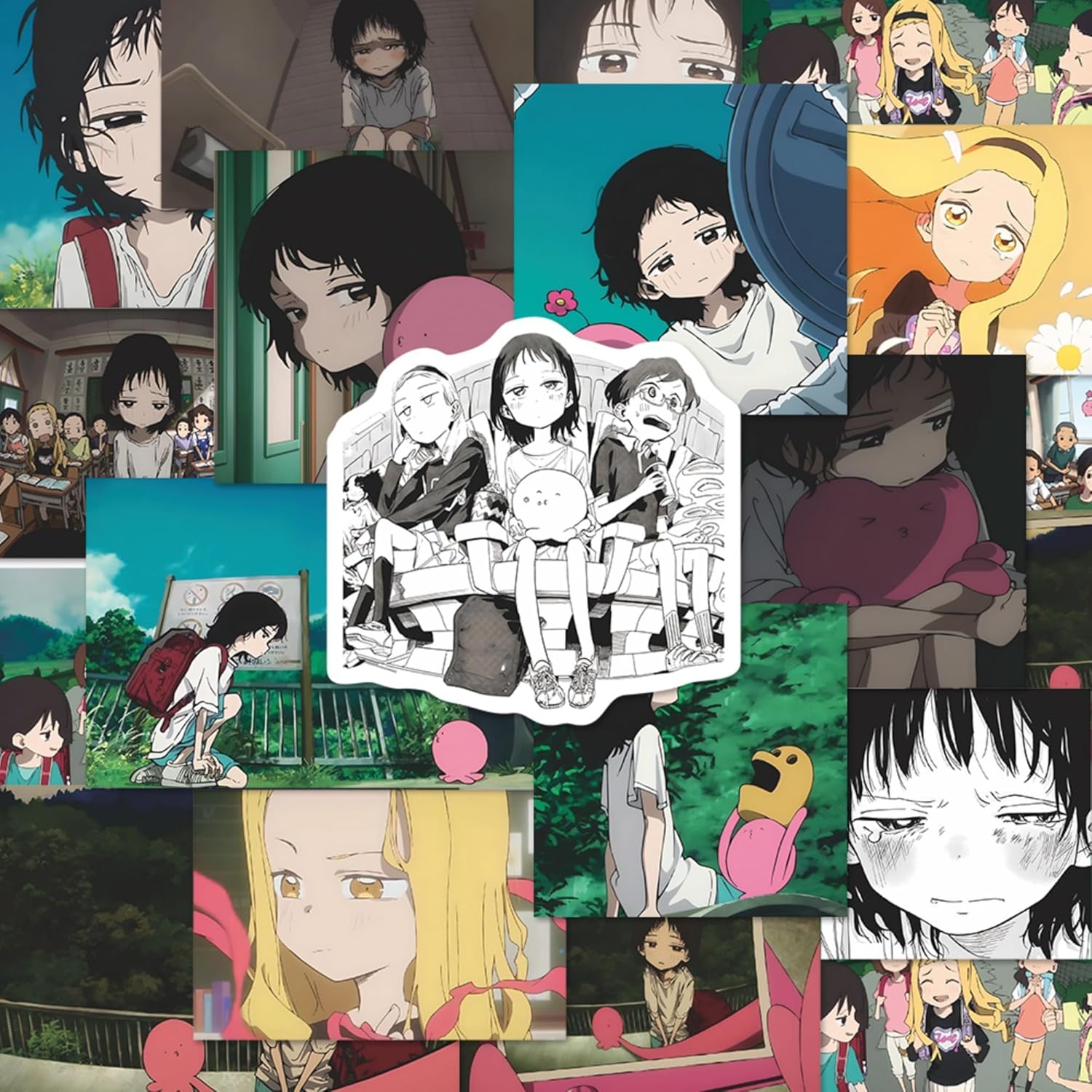 Tacopy Shizuka Kuze Marina Micazaka Anime Moe Goods Stickers, 98 Pieces, PVC, Waterproof, Cute, Stylish, Waterproof, Popular, Anime Manga Stickers, Diary, Stickers, DIY, Car, Motorcycle, Helmet