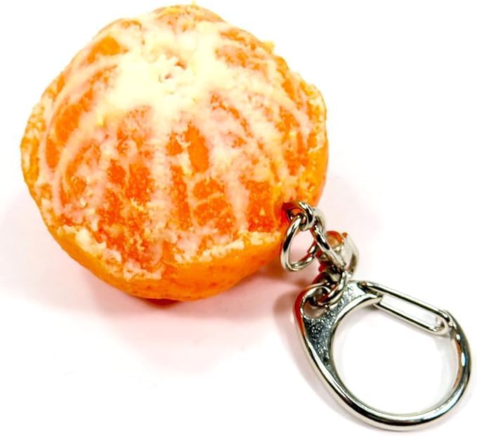 Coconut Accessories, Whole Tangerine, Food Sample, Keychain, Cute, Funny, Souvenir, Gift