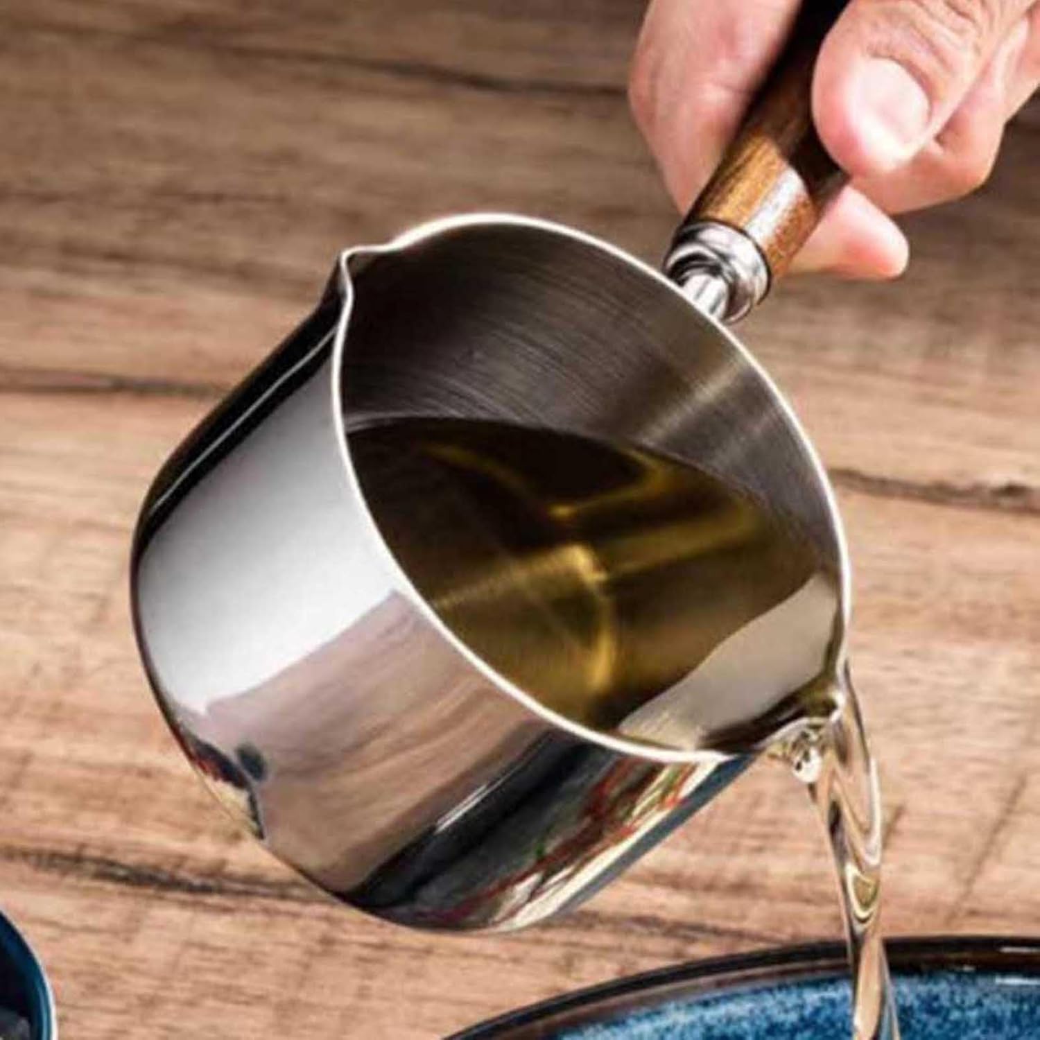 YNPQTDS 7.7 x 2.7 inches (19.5 x 6.9 cm), Snow Flat Pot, One-Handed, Stainless Steel, Living Alone, Single Pot, Foaming Surface, Ramen, Udon, Fried Eggs, Suitable for Stove/Induction Cooker, Kitchen