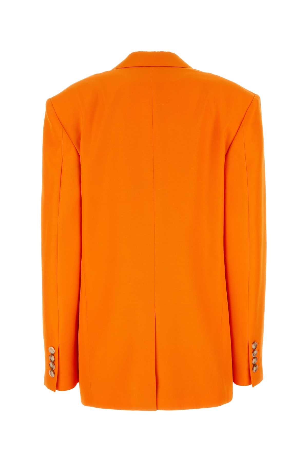 Stella Stella McCartney Fluo Orange Viscose特大ブレザー - Image 3