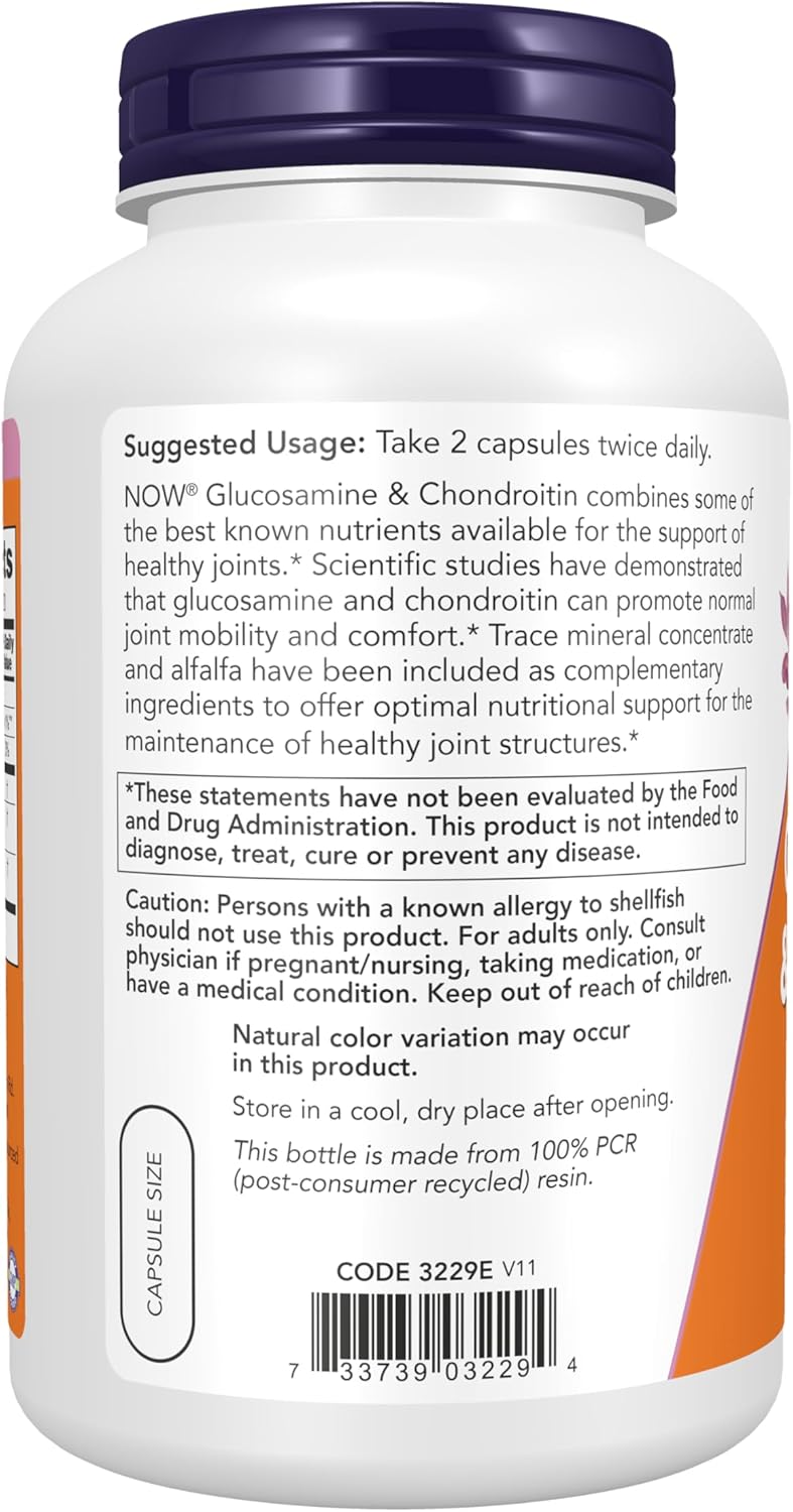 Now Foods Glucosamine & Chondroitin Trace Mineral 240 Cap