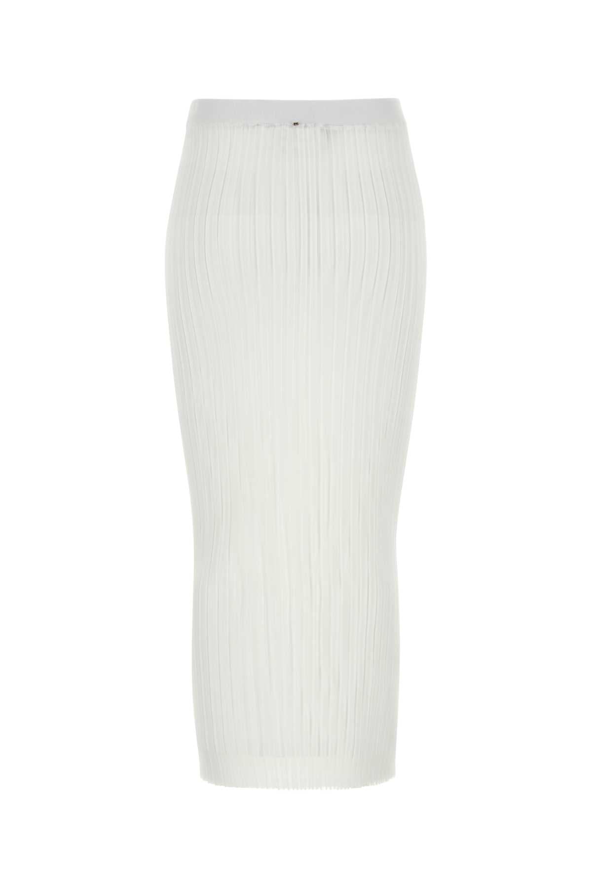 Sportmax SportMax White Organzaアルバム1234スカート - Image 3