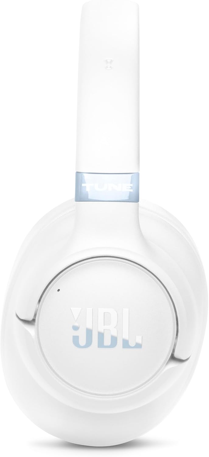 JBL Tune 780NC Wireless Over-Ear Headphones Hybrid Noise Cancelling Hi-Res Audio Auracast Compatible Multipoint (White)