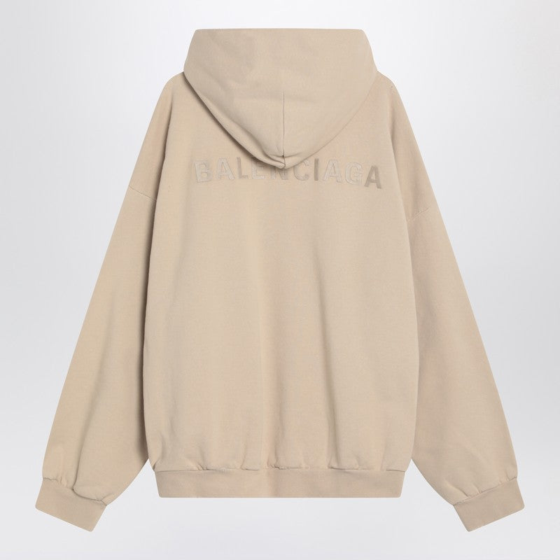 Balenciaga Balenciaga Beige New Balenciagaバックスウェットシャツ - Image 3
