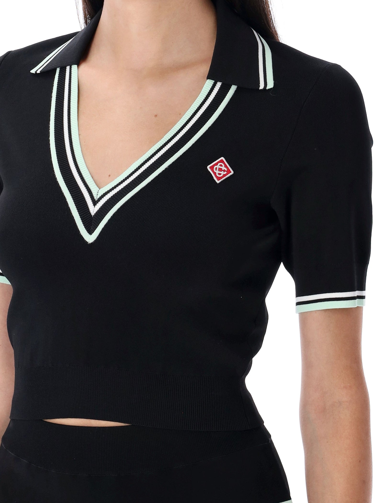 Casablanca カサブランカTシャツとポロスブラック - Image 3