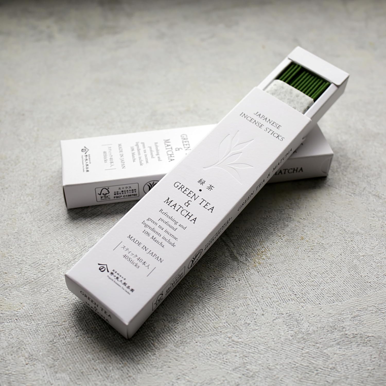 Noguchi Kumataro Tea Garden Incense Incense, Green Tea and Matcha Scent, Approx. 40 Sticks, Sandalwood, Awaji Island, Deodorizing, Ama-Made in Japan, Gift Gift