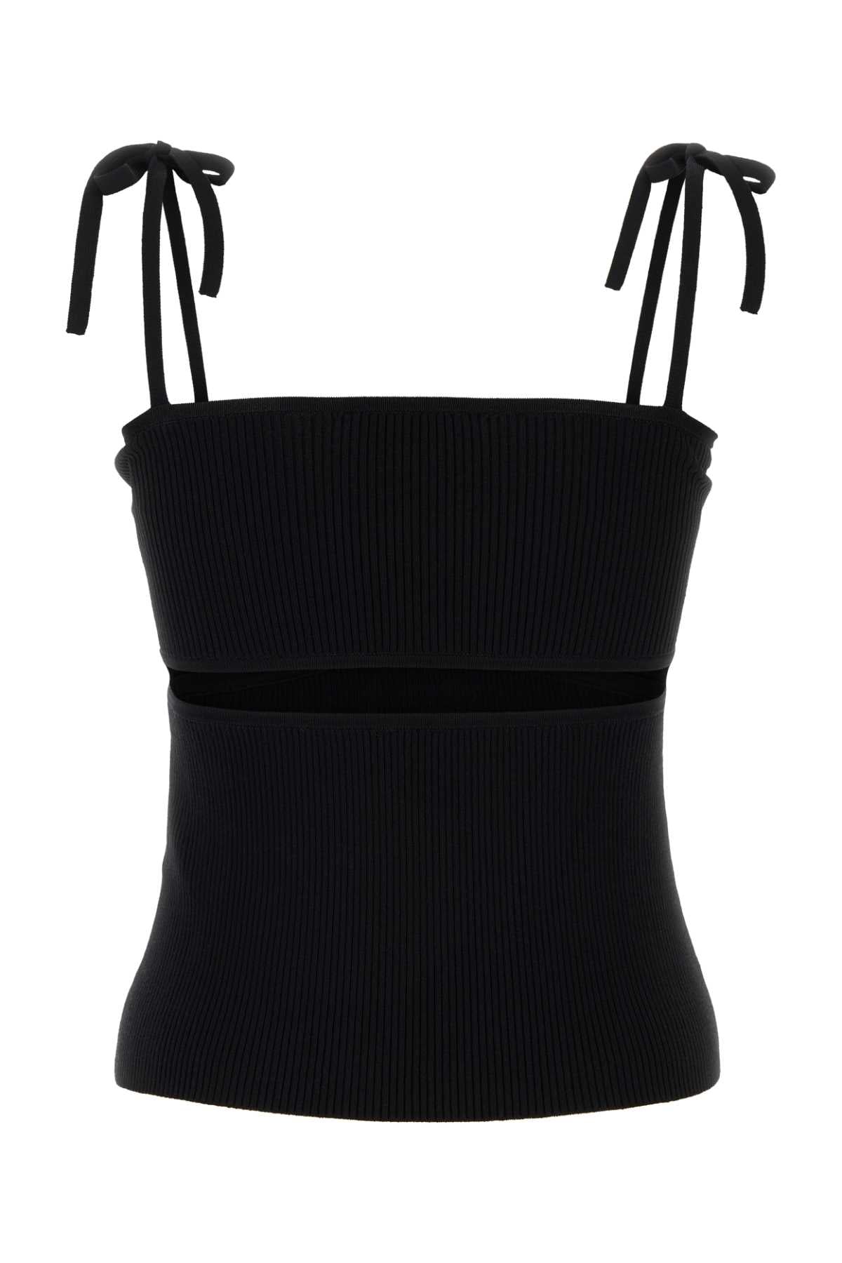 Nanushka ナヌシュカブラックストレッチビスコースブレンドサベラトップ - Image 3