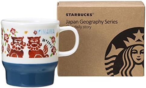 Starbucks Stava Japan Limited Okinawa Exclusive Mug, Renewed Design, Cisar, Hibiscus, Ryukyu, Okinawa Naha, Local Limited, White, Blue, Navy Mug, Ceramic, 12.8 fl oz (355 ml)