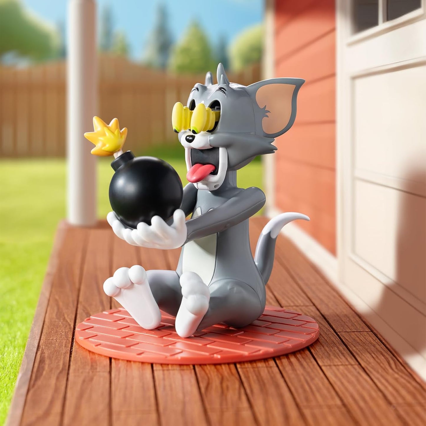52TOYS x TOM and JERRY Poor TOM Series Movable Blind Box Spring Toy, Blind Box Trading Figure, Collectible Figure, Painted Toy Toy Toy for Cartoon Fans Kids Collectors Birthday Christmas Gift (1