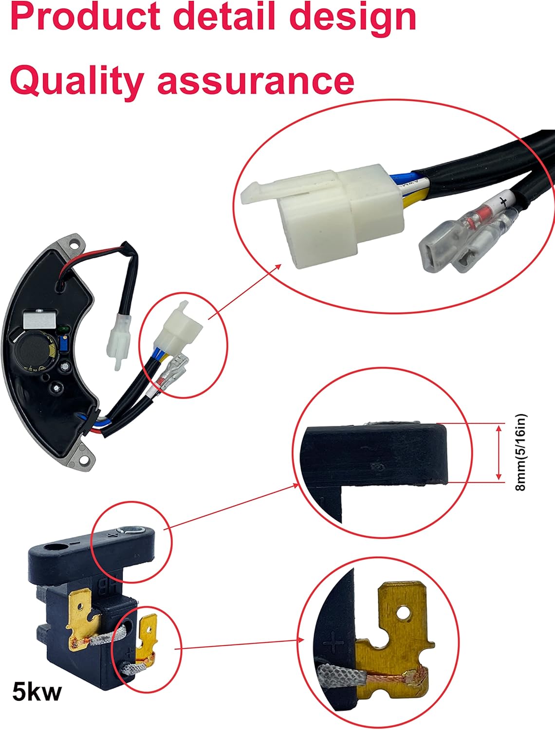 YAMAKATO 5~8kw ジェネレーター AVR プレデター用 ホンダ チャンピオン ジェネラック アントマティック電圧レギュレーター 5000 5500 6000 6500 7000 7500 8000 8500 8500 8750 9000 9500 338cc~459cc