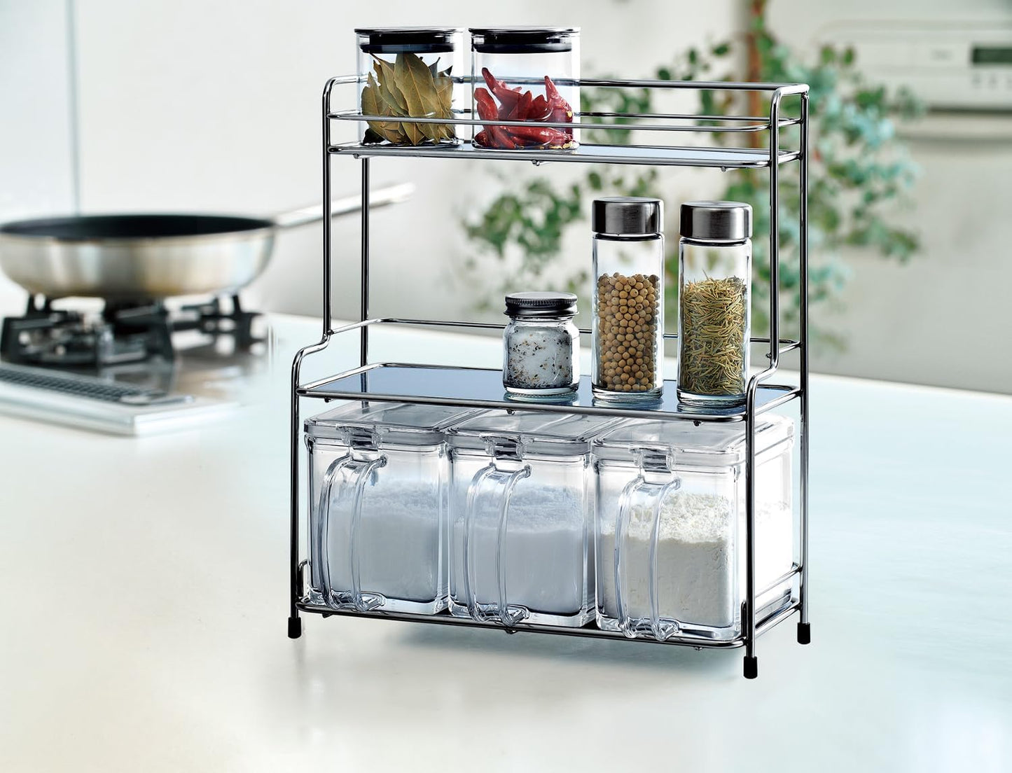 FORMA Wire Rack 3 Kitchen Rack Condiment Holder Storage Stand Spice 3-Tier