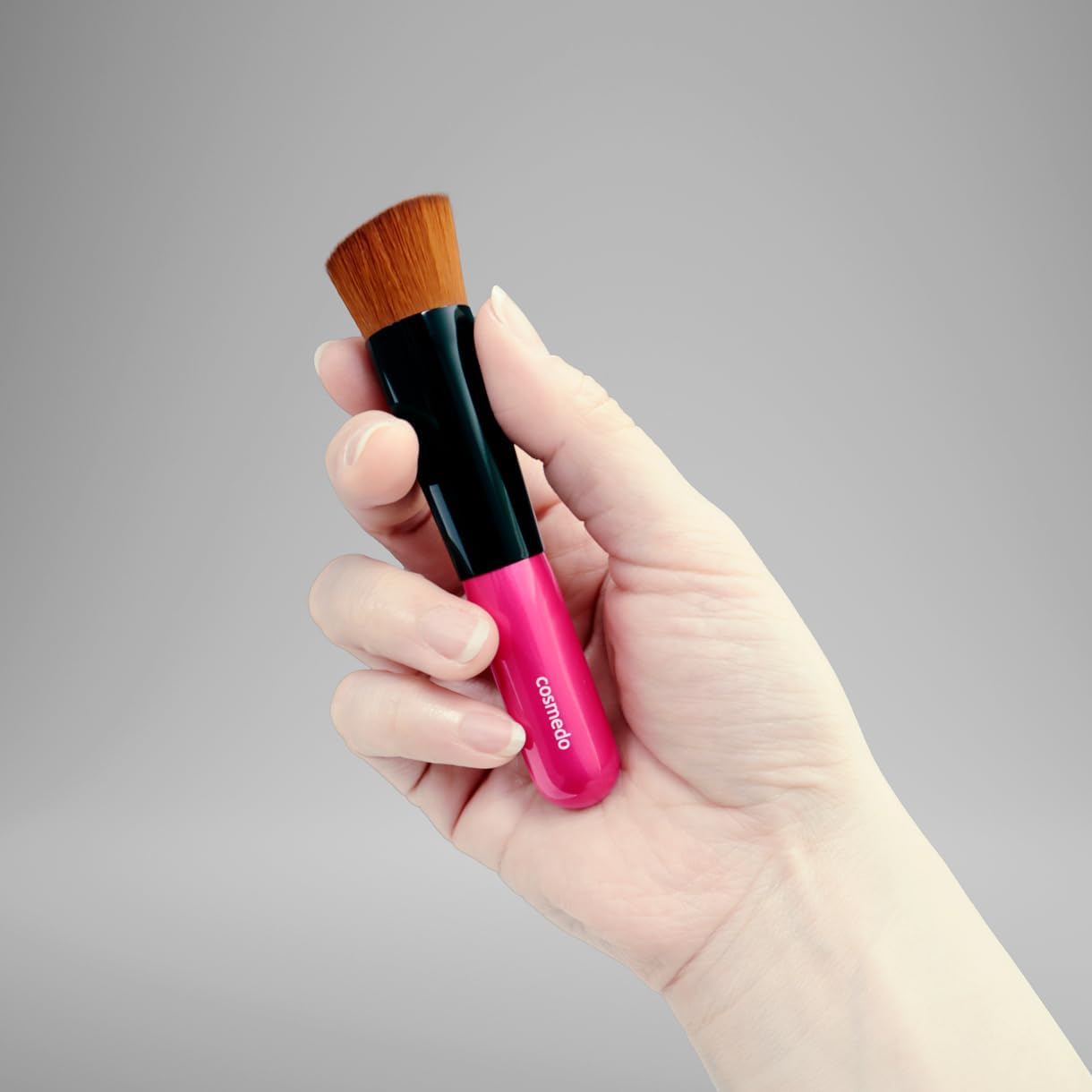 Kumano Brush, Takumi Makeup Brush, Cosmetics Hall Diagonal Flat Foundation Brush, PBT, Made in Japan (Makeup, Face Brush, Cheek Brush, Liquid Foundation Brush) PK-LQ11