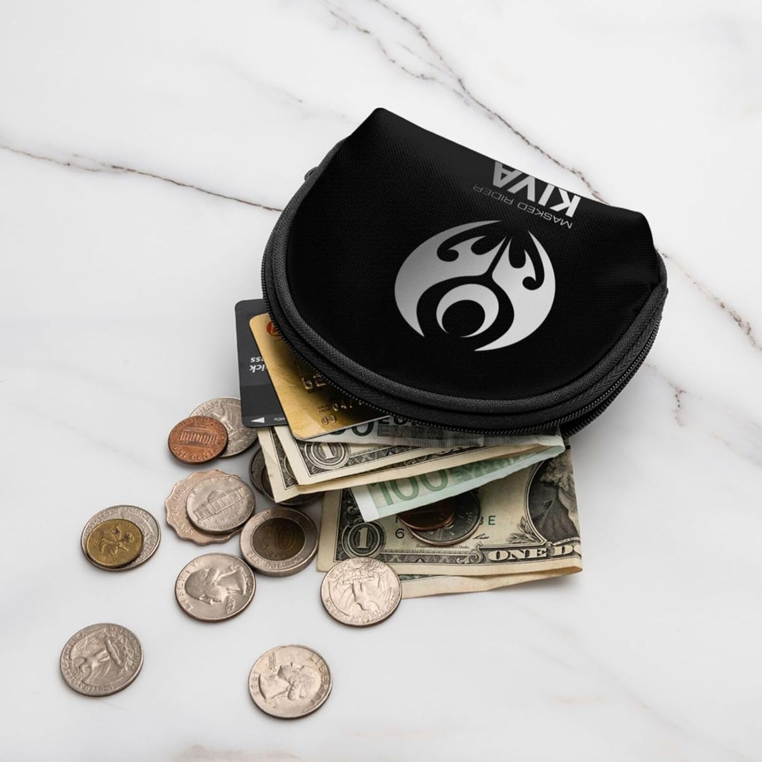 Women's Mini Wallet, Kamen Rider Kiva, Coin Purse, Coin Case, Semicircle, Cosmetic Pouch, Mini Pouch, Card Slots, Storage Pouch, Commuter Holder, Lightweight, Thin, Multi-functional, Stylish, Travel