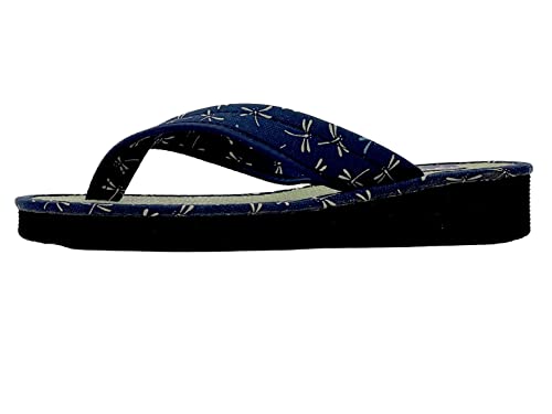 Daimyo Shokai Women's Thong Tatami Folding Sandals Japanese Pattern, Made in Japan