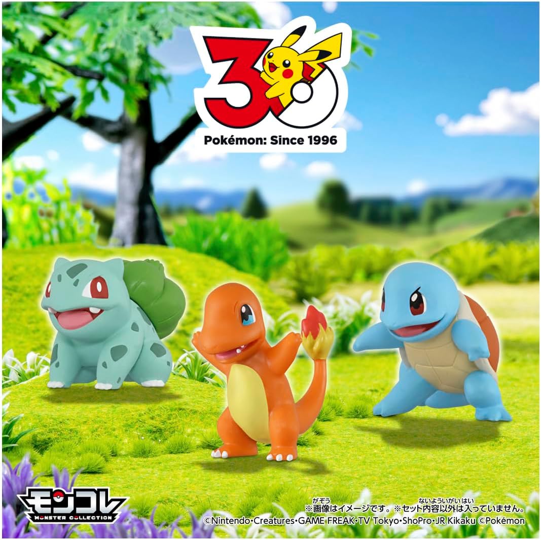 Takara Tomy Pokemon 30th Anniversary Moncolle Travel Set of 3 Kanto Region