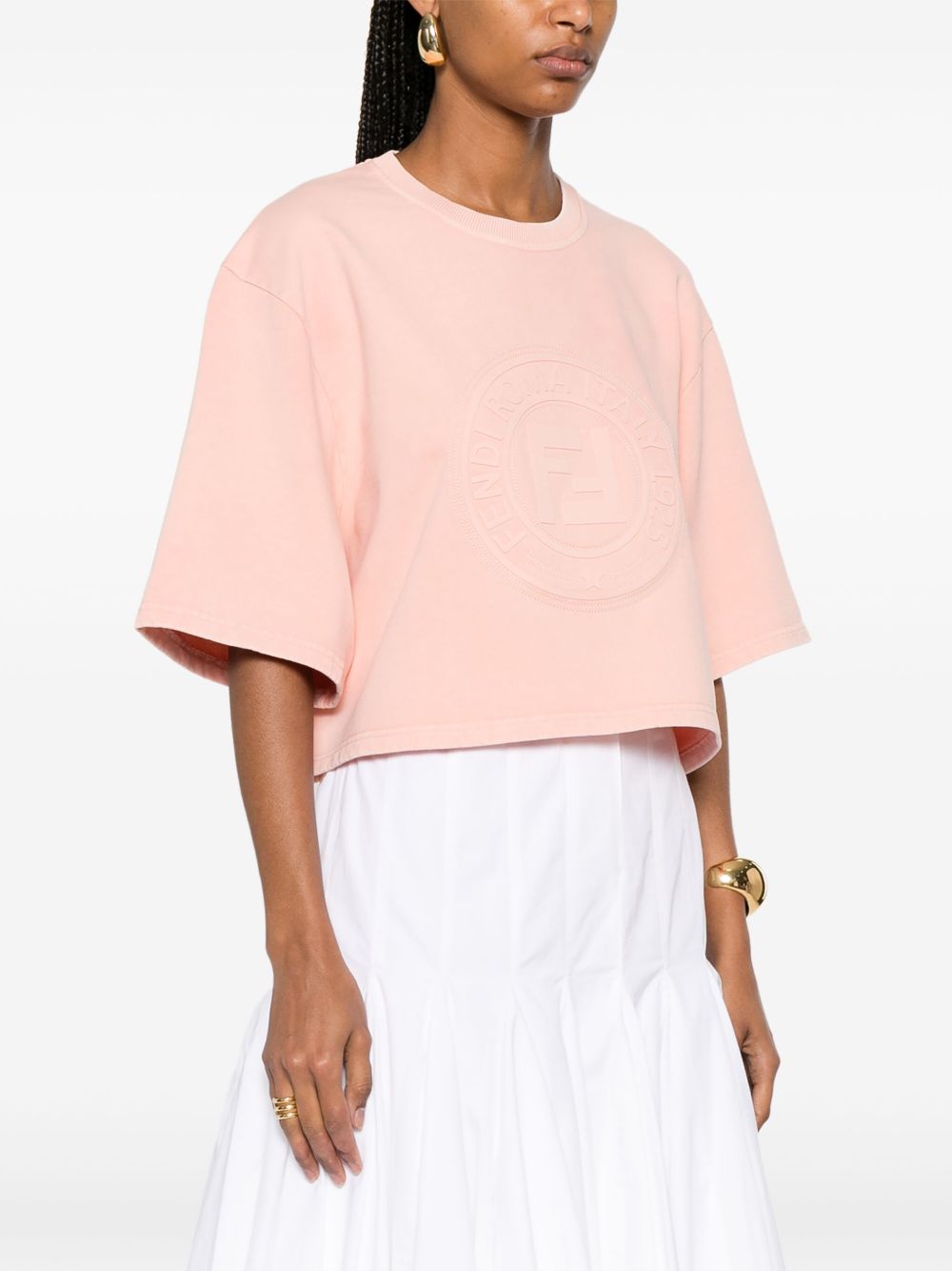 Fendi フェンディロゴコットンTシャツ - Image 3