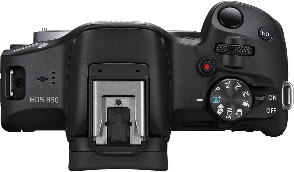 Canon EOS R50 Mirrorless Camera Kit - APS-C RF Camera with 18-45mm Lens, 4K Video, Dual Pixel AF II & Variable Angle Touch Screen (5811C012) + Canon Shoulder Bag + 64GB Memory Card