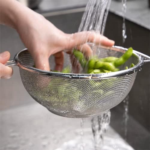 Kyoto Katsugu 4580047177058 Stainless Steel Colander, 5.9 inches (15 cm), Made in Japan, Silver