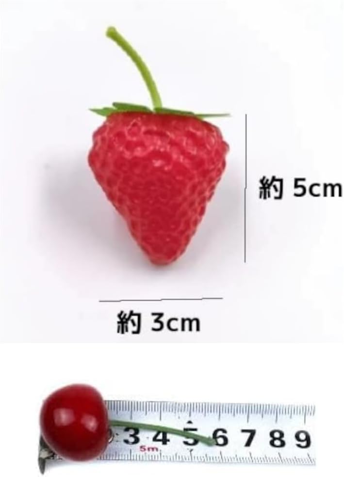 Cute Food Samples (Strawberries, Cherries), Food Models, Stores, Cakes, Fruits, Displays, DIY Displays, 20 Strawberries, 20 Cherries, Total of 40 Pieces