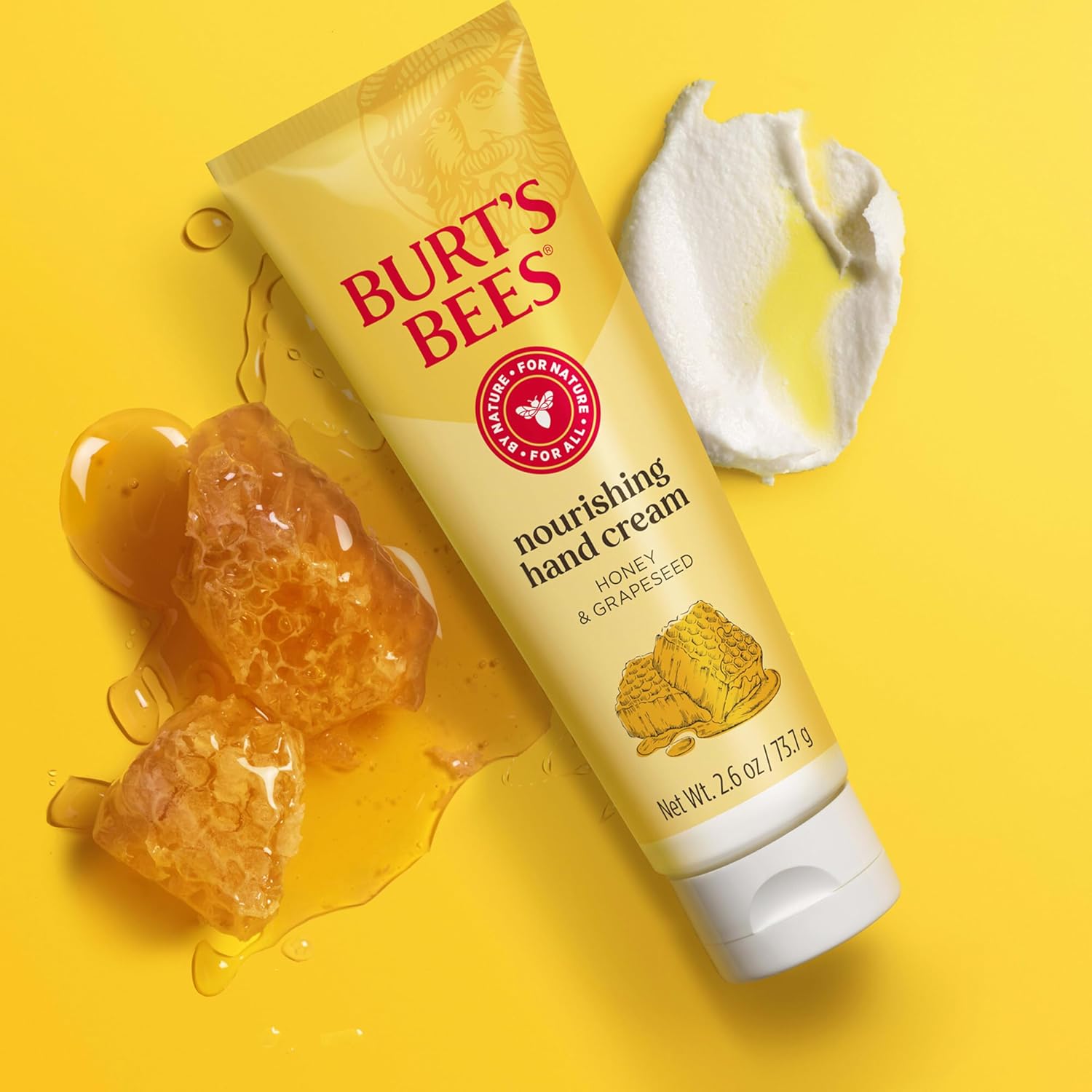 Burt's Bees Crema nutritiva de manos con miel y aceite de semilla de uva, 2.6 onzas