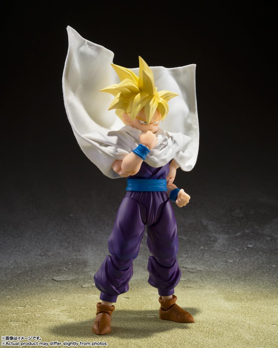 S.H. Figuarts Dragon Ball Z Super Saiyan Son Gohan - Warrior Beyond Goku, Approx. 4.3 inches (110 mm), PVC & ABS & Fabric, Pre-painted Action Figure
